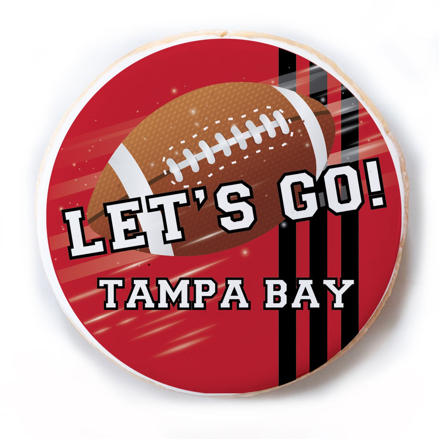 Let's Go! Chiefs (Build your own) - Personalized Direct Print On Round Sugar Cookie