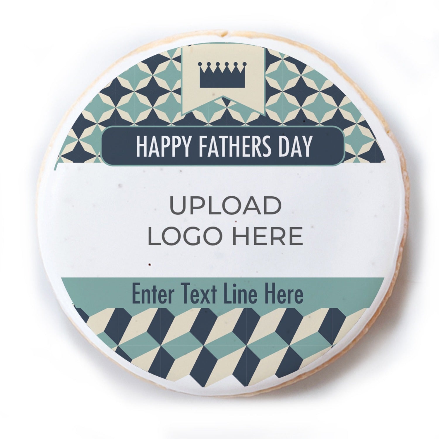 King Dad Logo Upload - Personalized Direct Print On Round Sugar Cookie