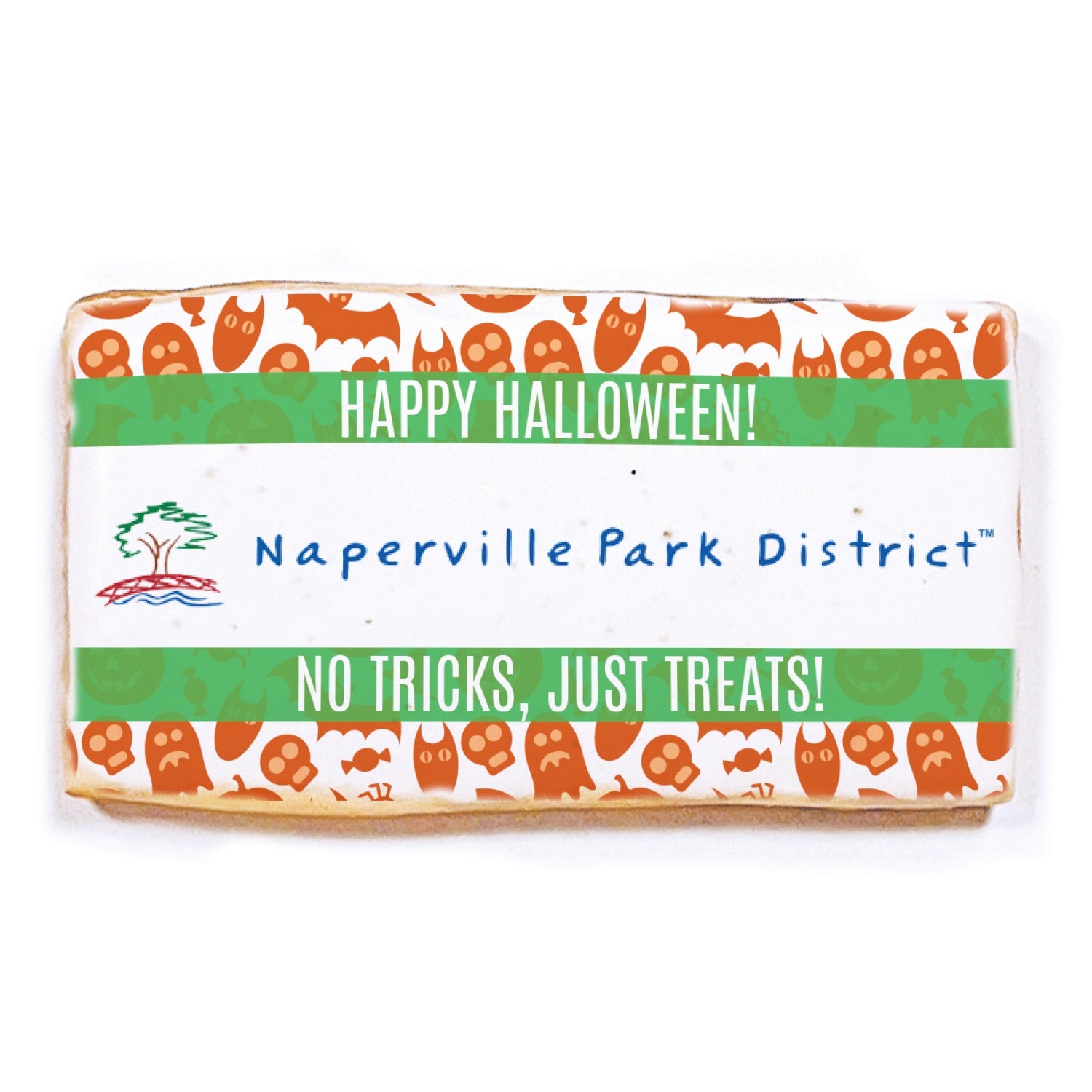 Halloween Logo Upload - Personalized Direct Print On Rectangle Sugar Cookie