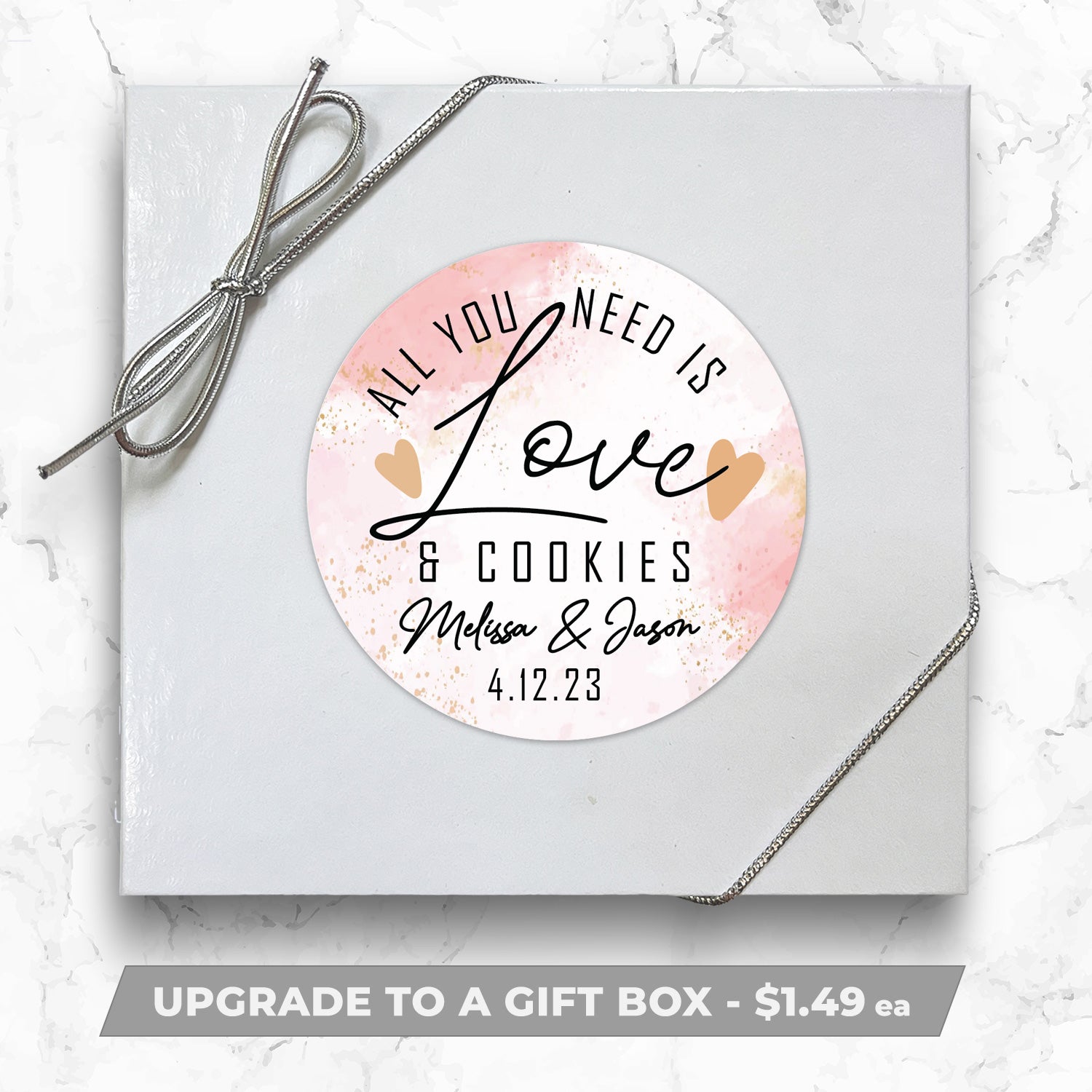 All You Need is Love - Personalized Direct Print On Round Sugar Cookie