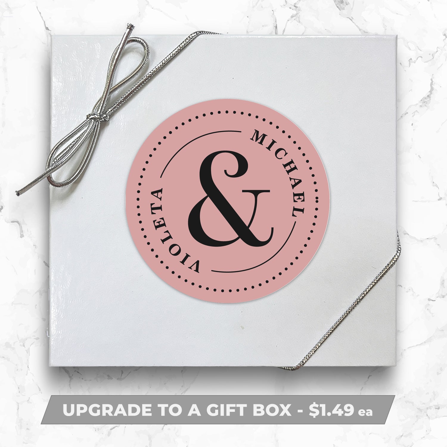 Ampersand Monogram Photo - Personalized Direct Print on Rectangle Sugar Cookies