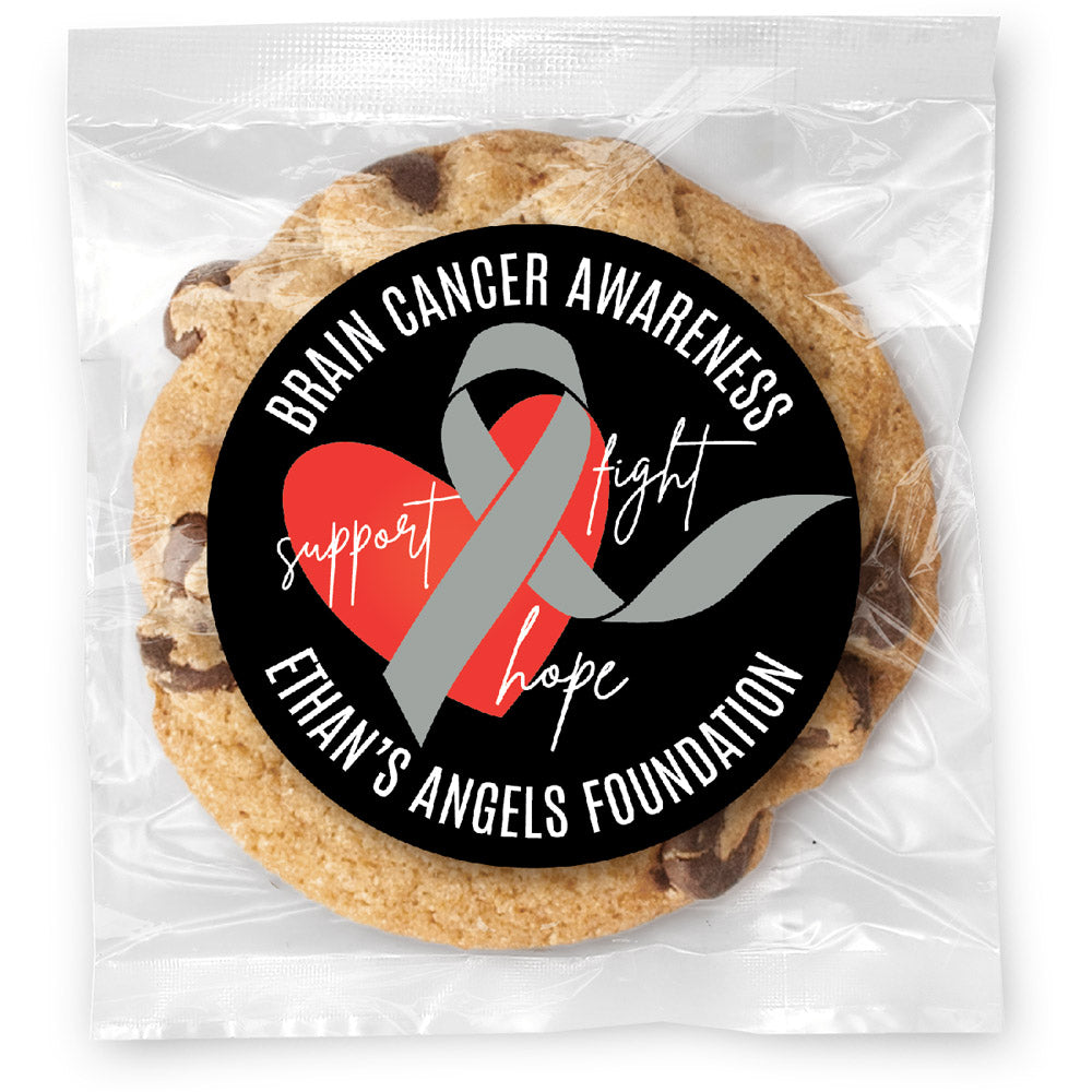 Awareness Ribbon Message - Gourmet Chocolate Chip Or Variety Pack W/ Full Color Personalized Sticker