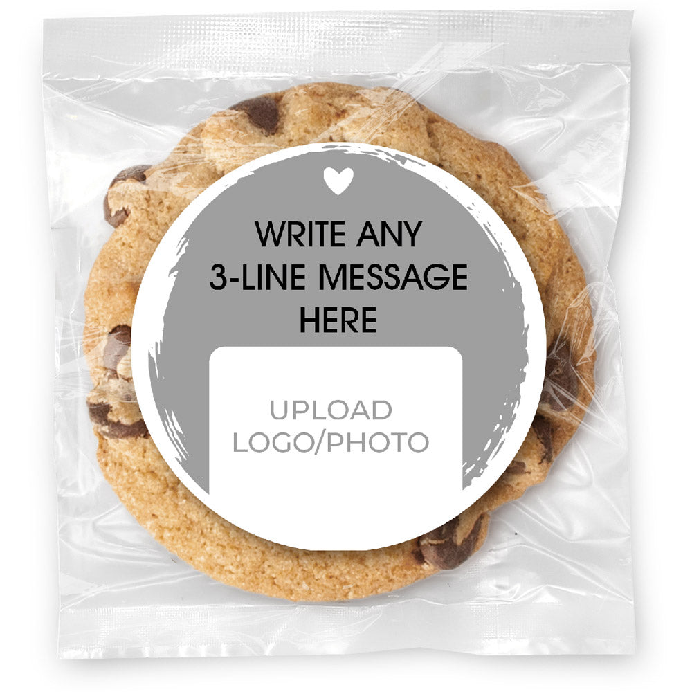 Awareness Logo Upload and message - Gourmet Chocolate Chip Or Variety Pack W/ Full Color Personalized Sticker
