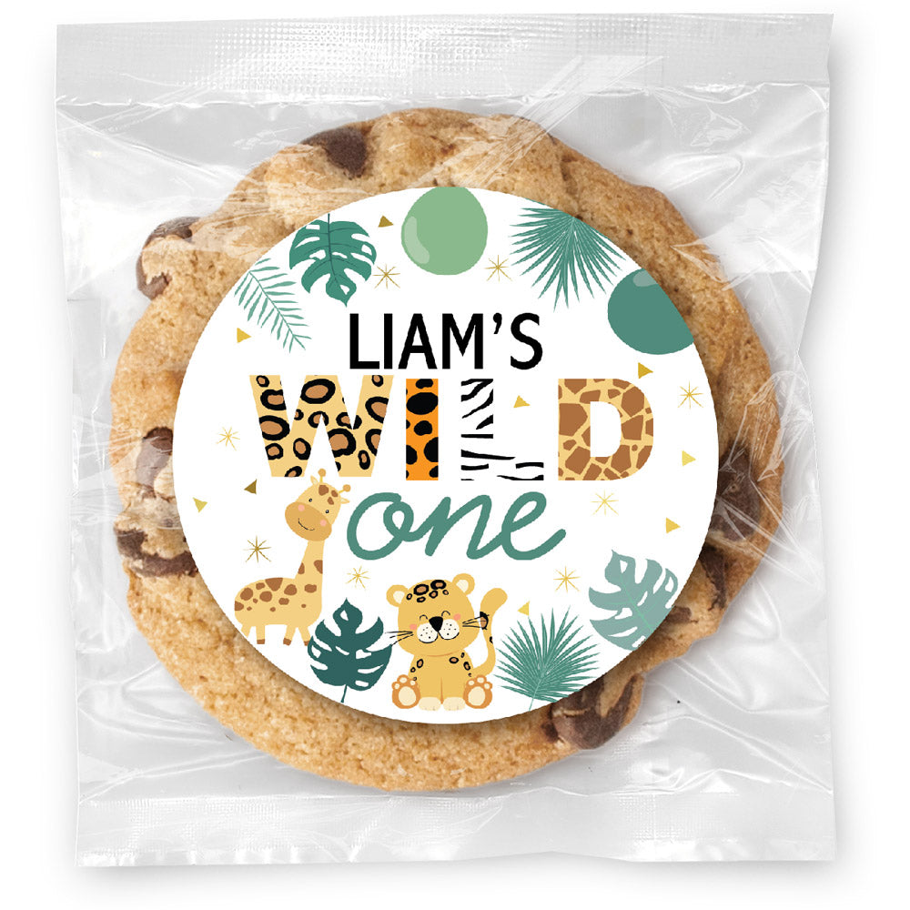 Wild One Birthday - Gourmet Chocolate Chip Or Variety Pack W/ Full Color Personalized Sticker