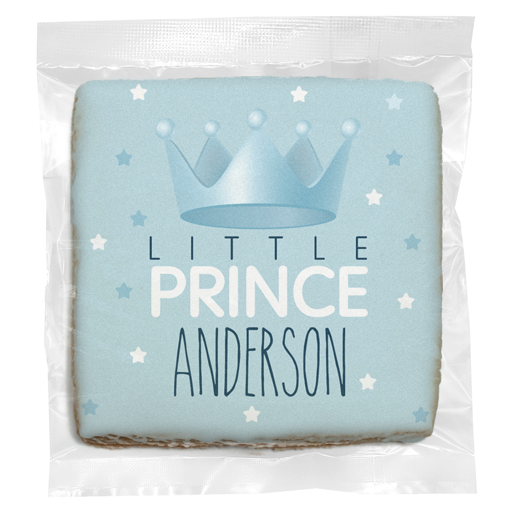 Little Prince Baby Shower - Personalized Direct Print on Square Sugar Cookies