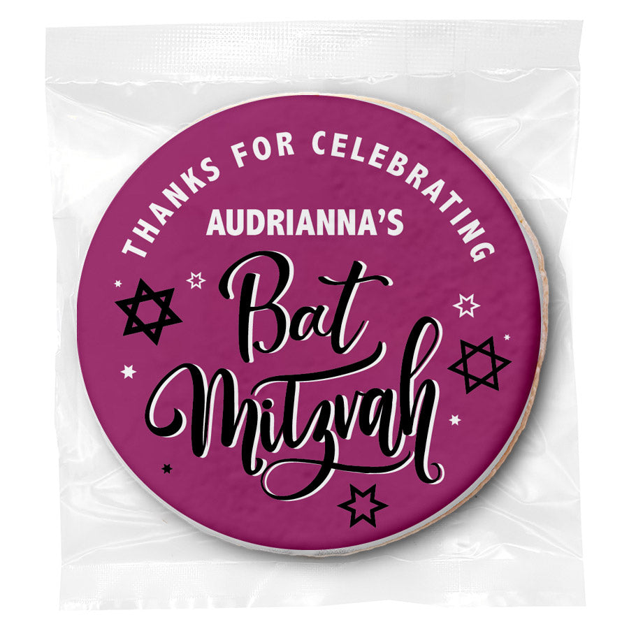 Thanks for Celebrating Bat Mitzvah - Personalized Direct Print On Round Sugar Cookie