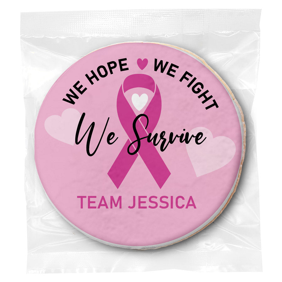 We Hope We Fight We Survive - Personalized Direct Print On Round Sugar Cookie