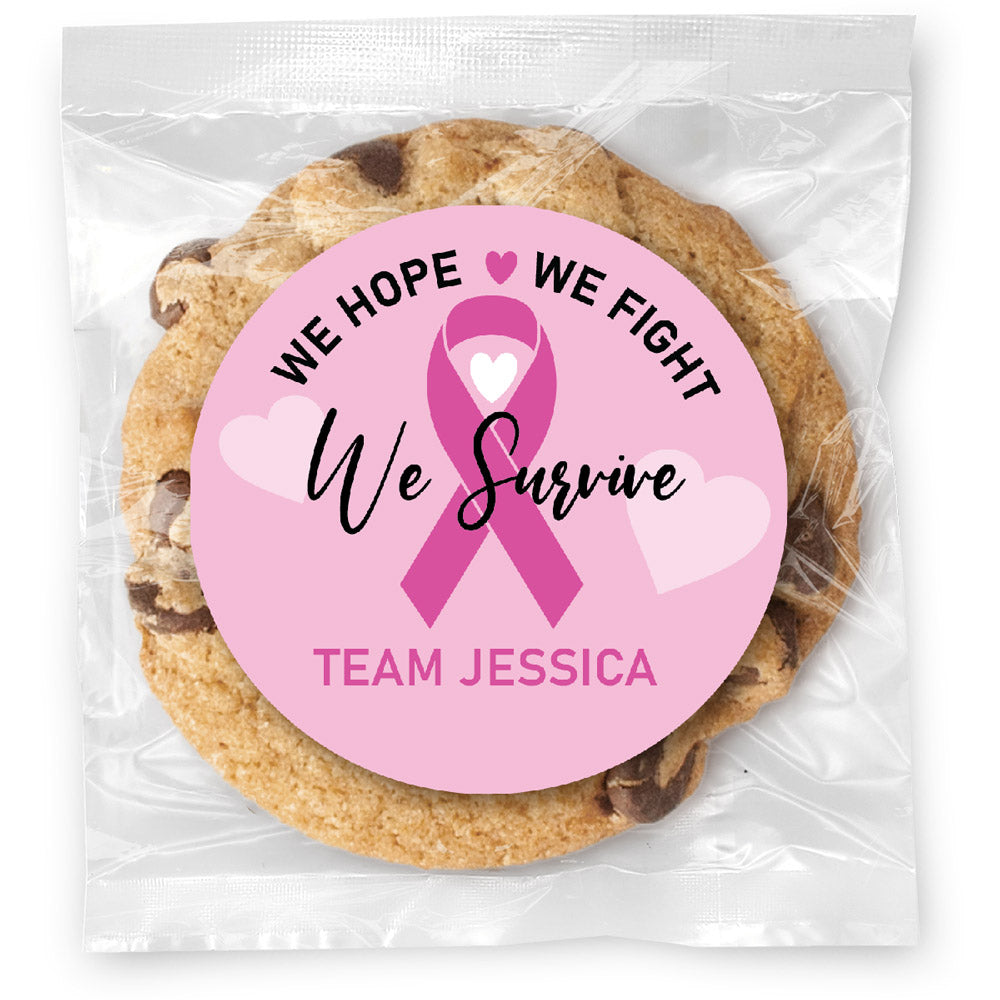 We Hope We Fight We Survive - Gourmet Chocolate Chip Or Variety Pack W/ Full Color Personalized Sticker