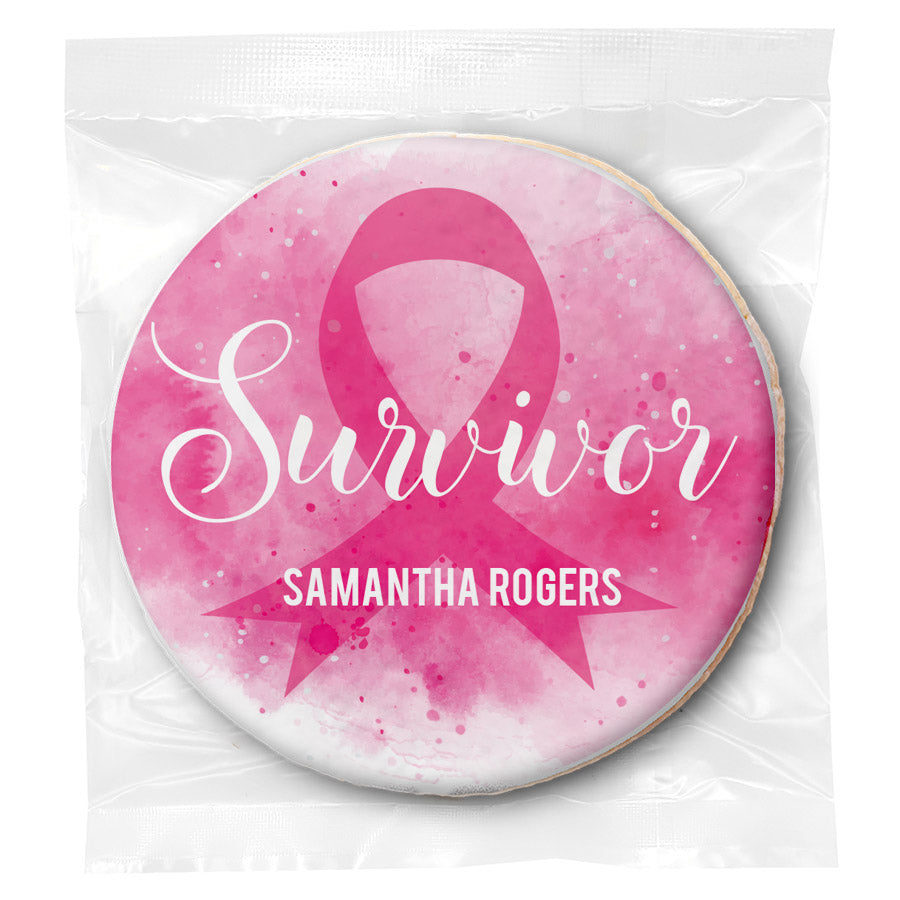 Breast Cancer Survivor- Personalized Direct Print On Round Sugar Cookie
