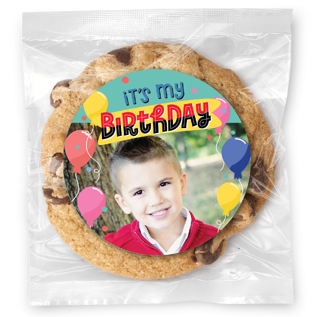 It's my Birthday Photo - Gourmet Chocolate Chip Or Variety Pack W/ Full Color Personalized Sticker
