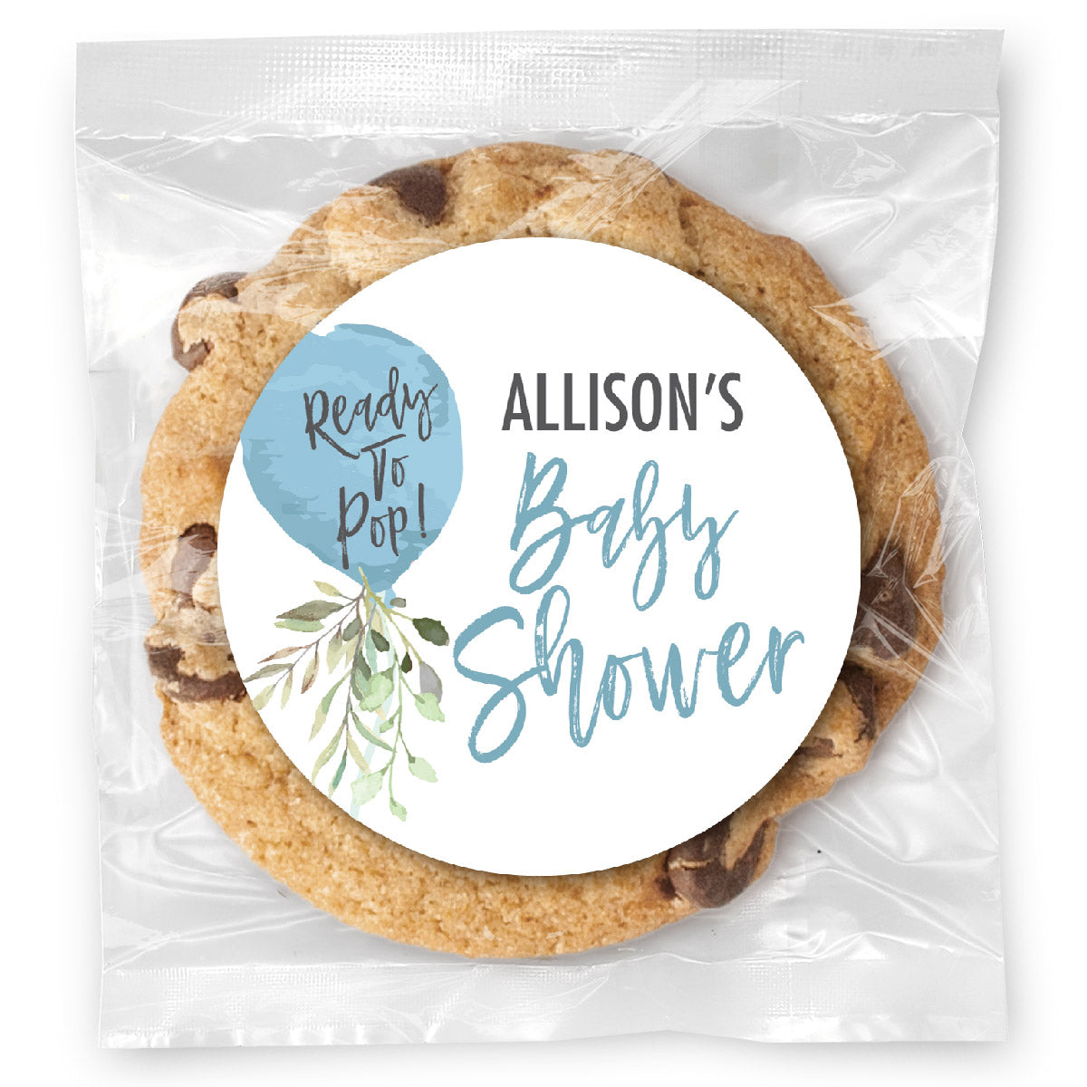 Ready to Pop Boy - Gourmet Chocolate Chip Or Variety Pack W/ Full Color Personalized Sticker