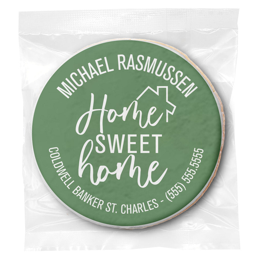 Home Sweet Home - Personalized Direct Print On Round Sugar Cookie