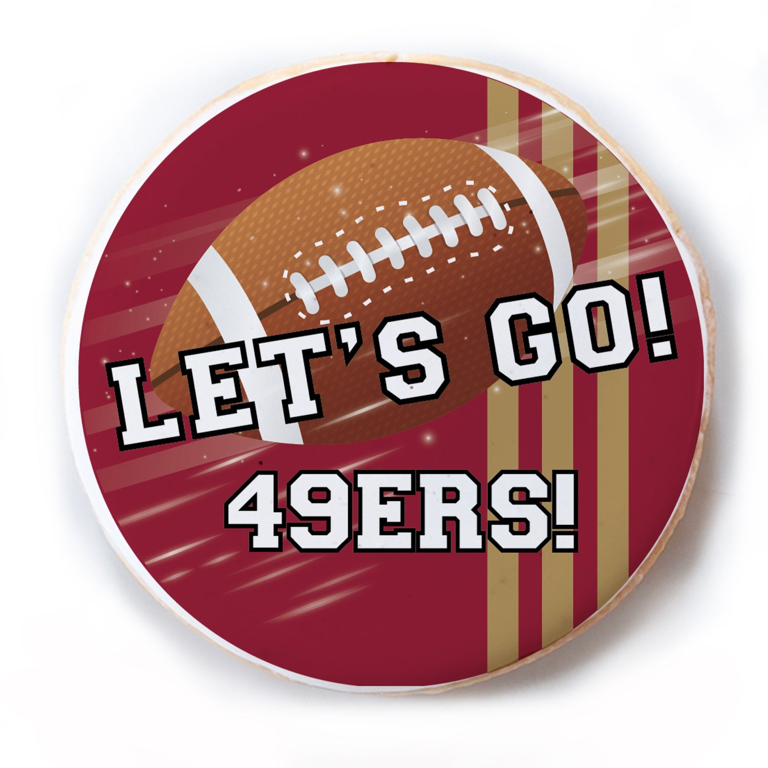 Let's Go! Chiefs (Build your own) - Personalized Direct Print On Round Sugar Cookie