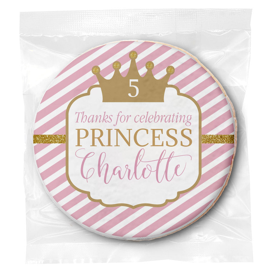 Princess Birthday - Personalized Direct Print On Round Sugar Cookie