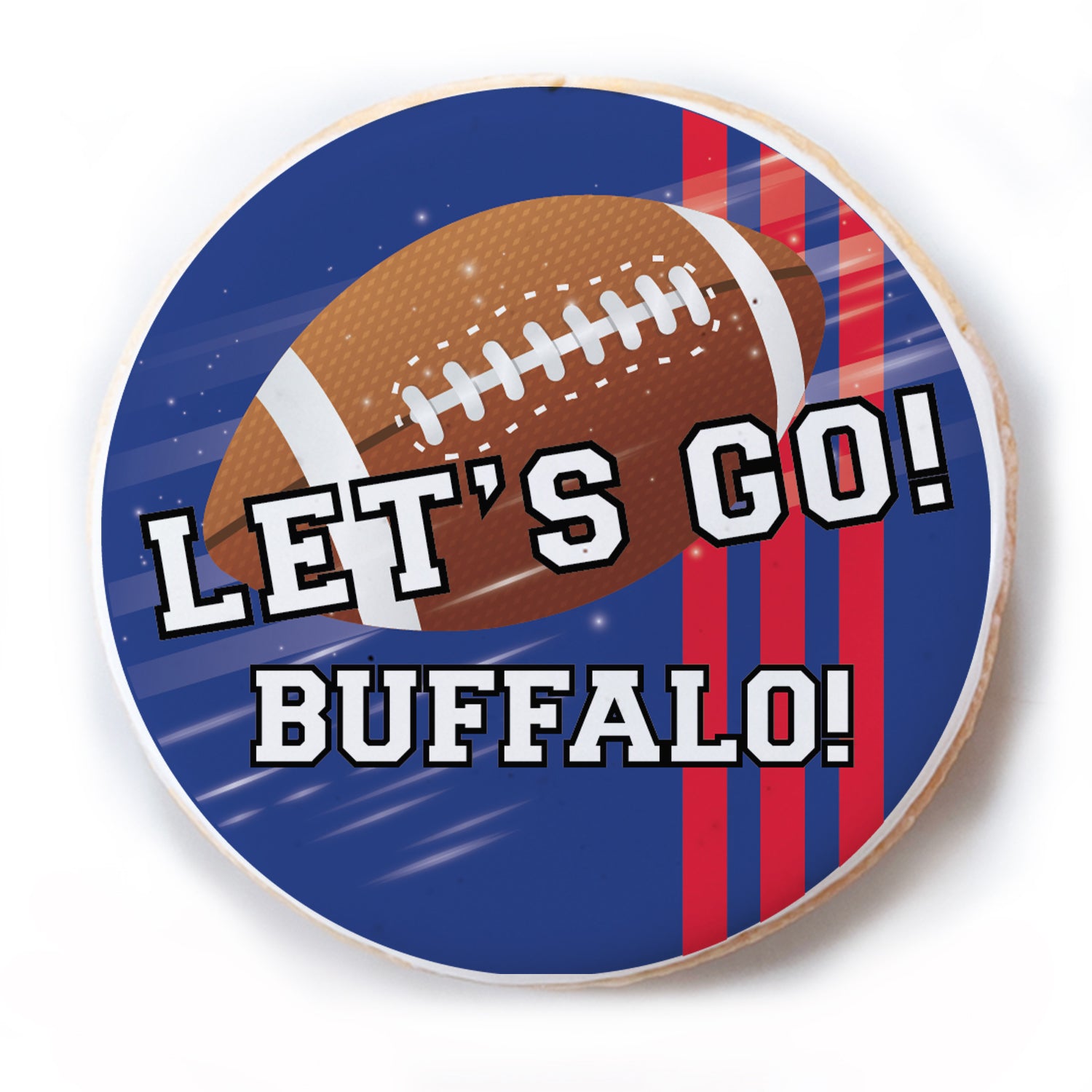 Let's Go! Chiefs (Build your own) - Personalized Direct Print On Round Sugar Cookie