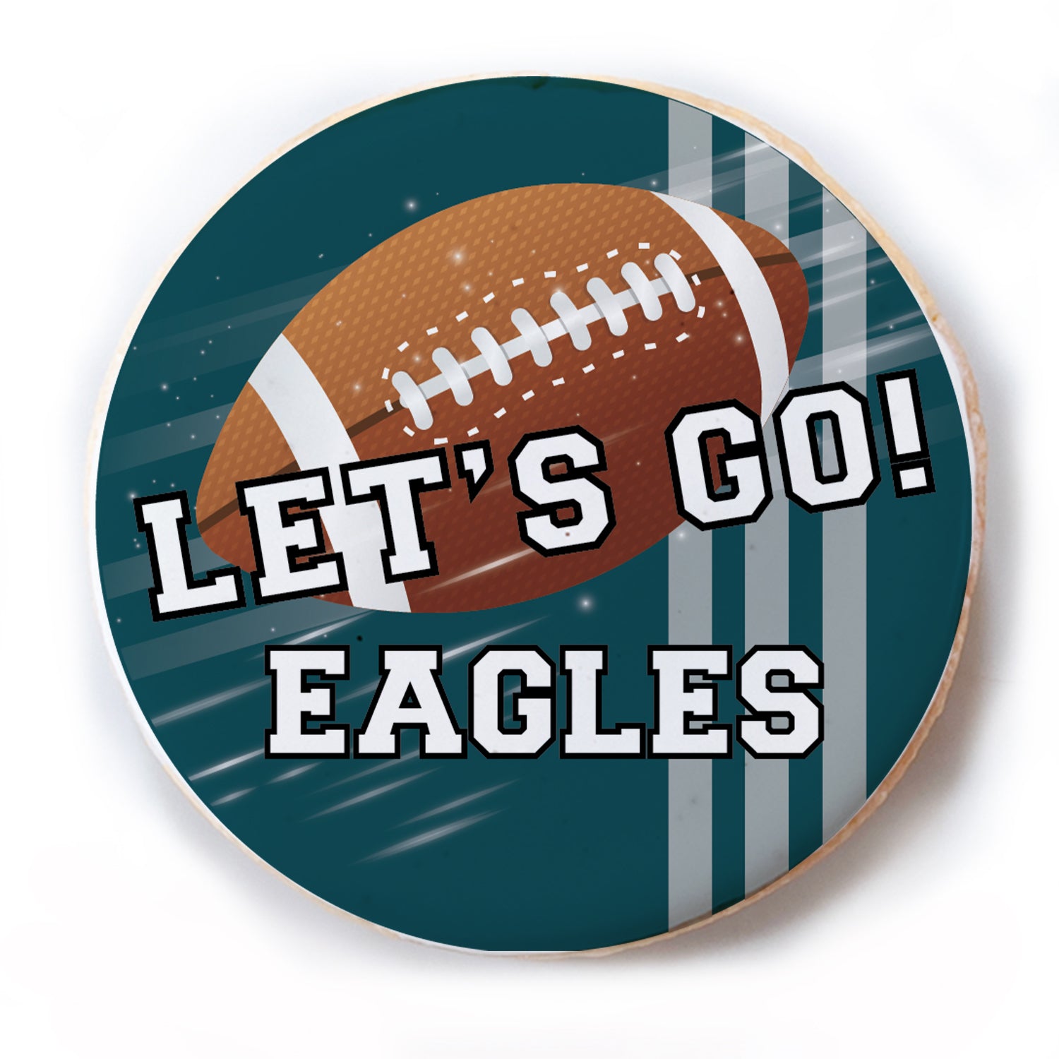 Let's Go! Chiefs (Build your own) - Personalized Direct Print On Round Sugar Cookie