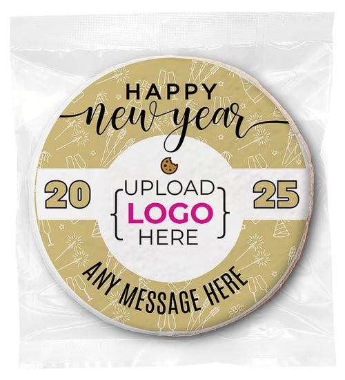 New Years Eve Logo Upload - Personalized Direct Print On Round Sugar Cookie