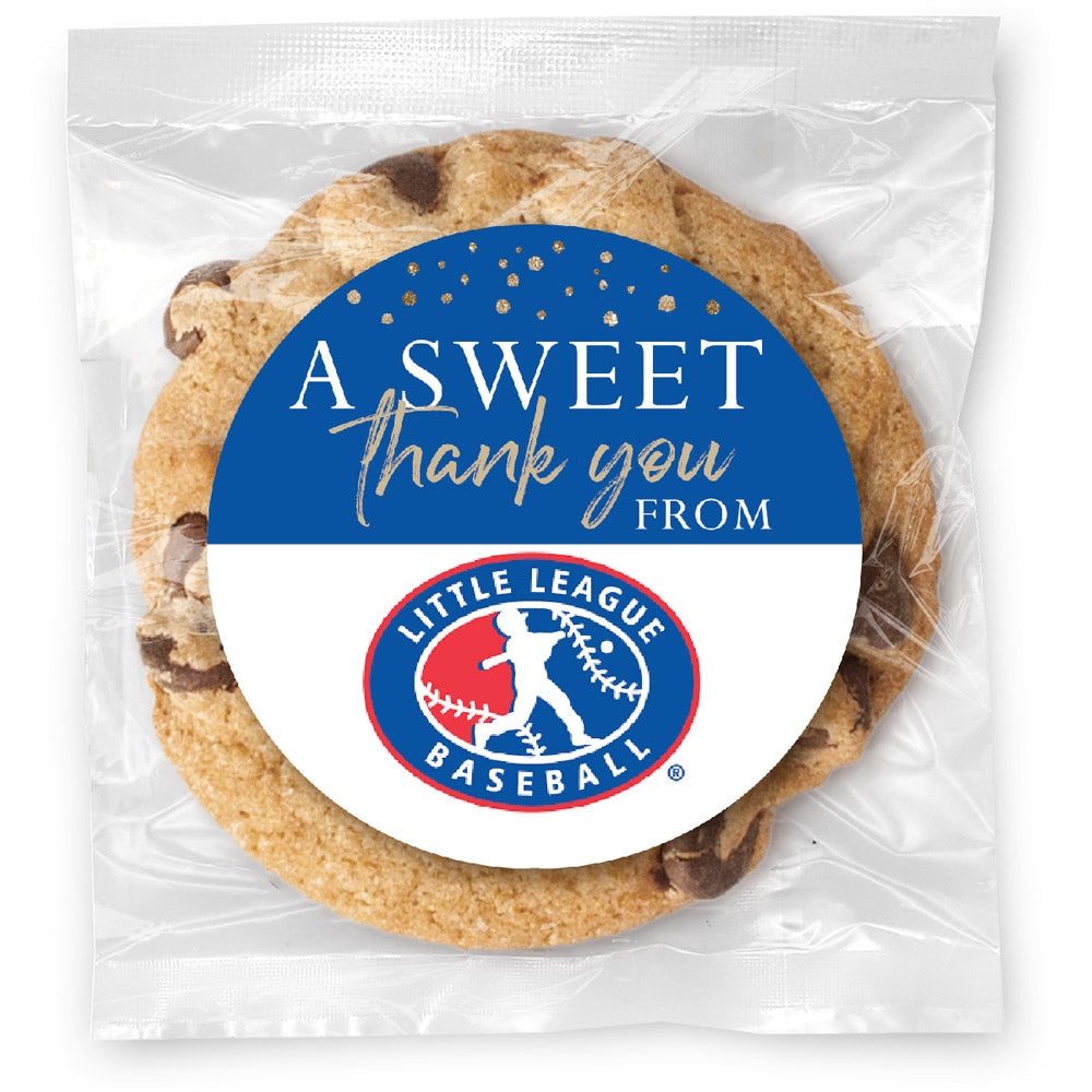 A Sweet Thank You from Logo Upload (Any color)- Gourmet Chocolate Chip Or Variety Pack W/ Full Color Personalized Sticker