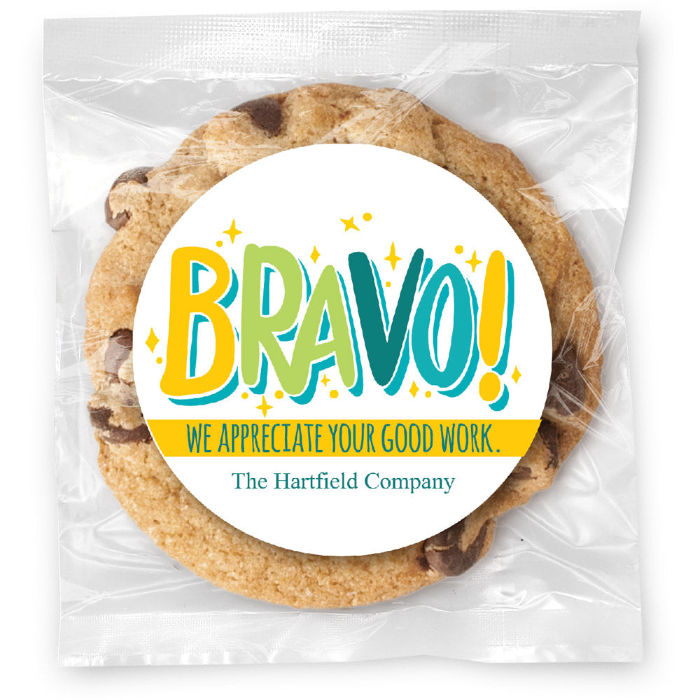 Bravo - Gourmet Chocolate Chip Or Variety Pack W/ Full Color Personalized Sticker