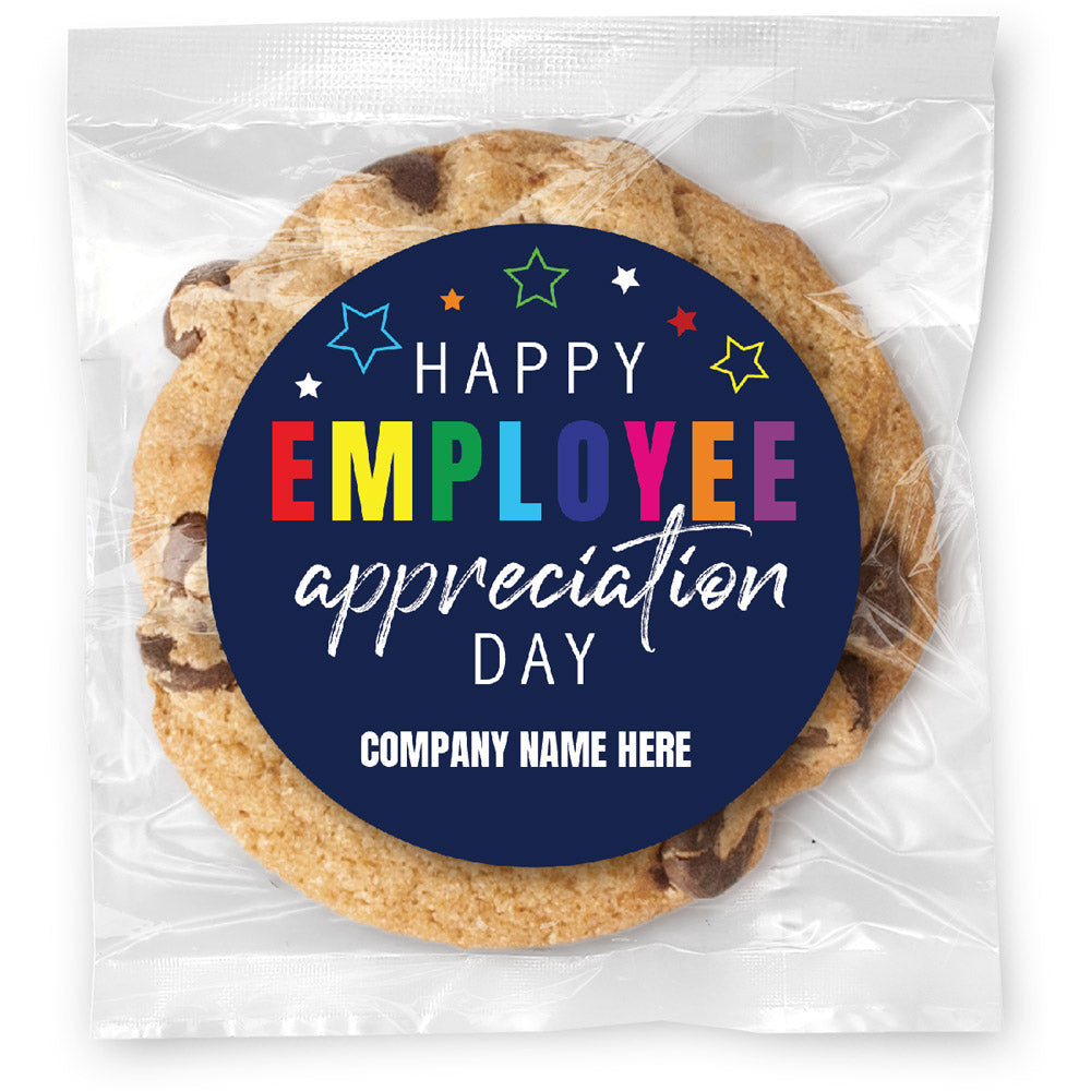 Happy Employee Appreciation Day - Gourmet Chocolate Chip Or Variety Pack W/ Full Color Personalized Sticker