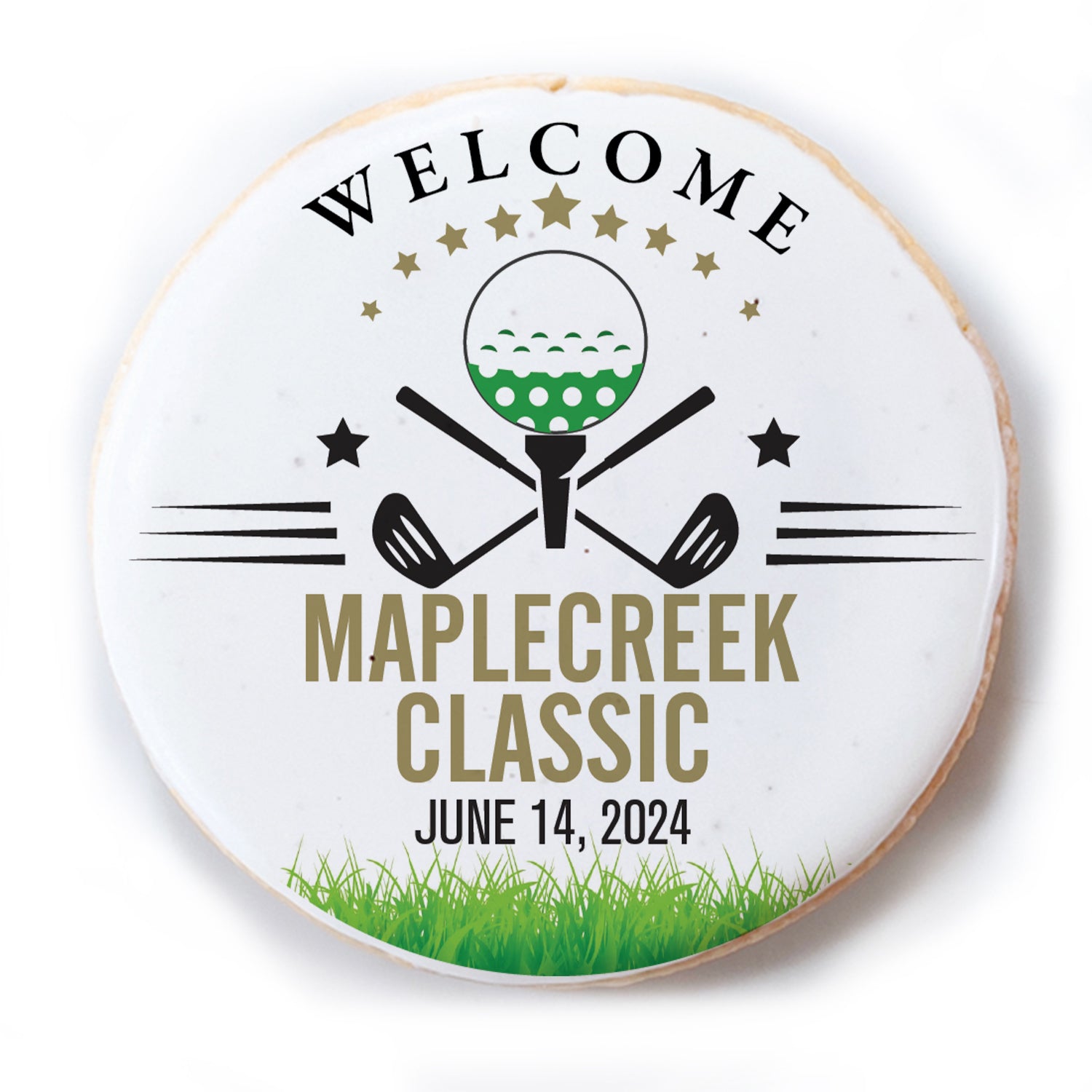 Golf Outing Welcome - Personalized Direct Print On Round Sugar Cookie
