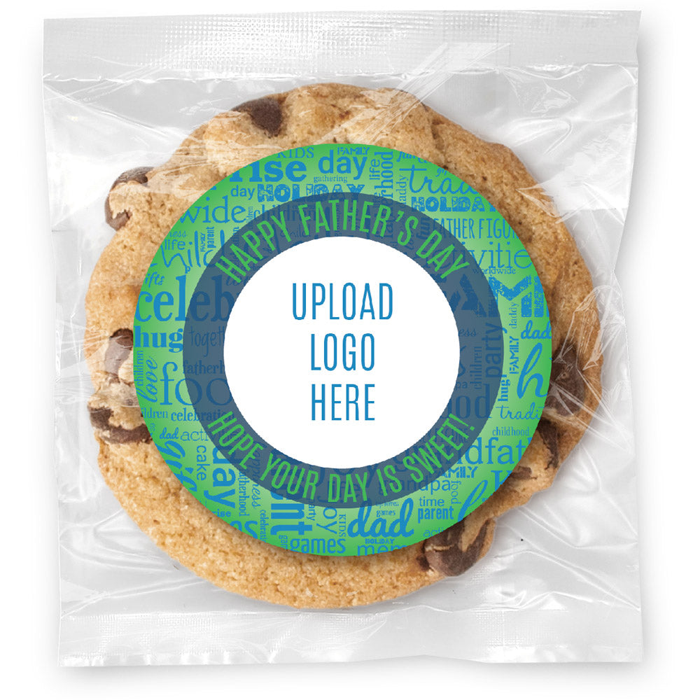 Father's Day Logo Upload - Gourmet Chocolate Chip Or Variety Pack W/ Full Color Personalized Sticker