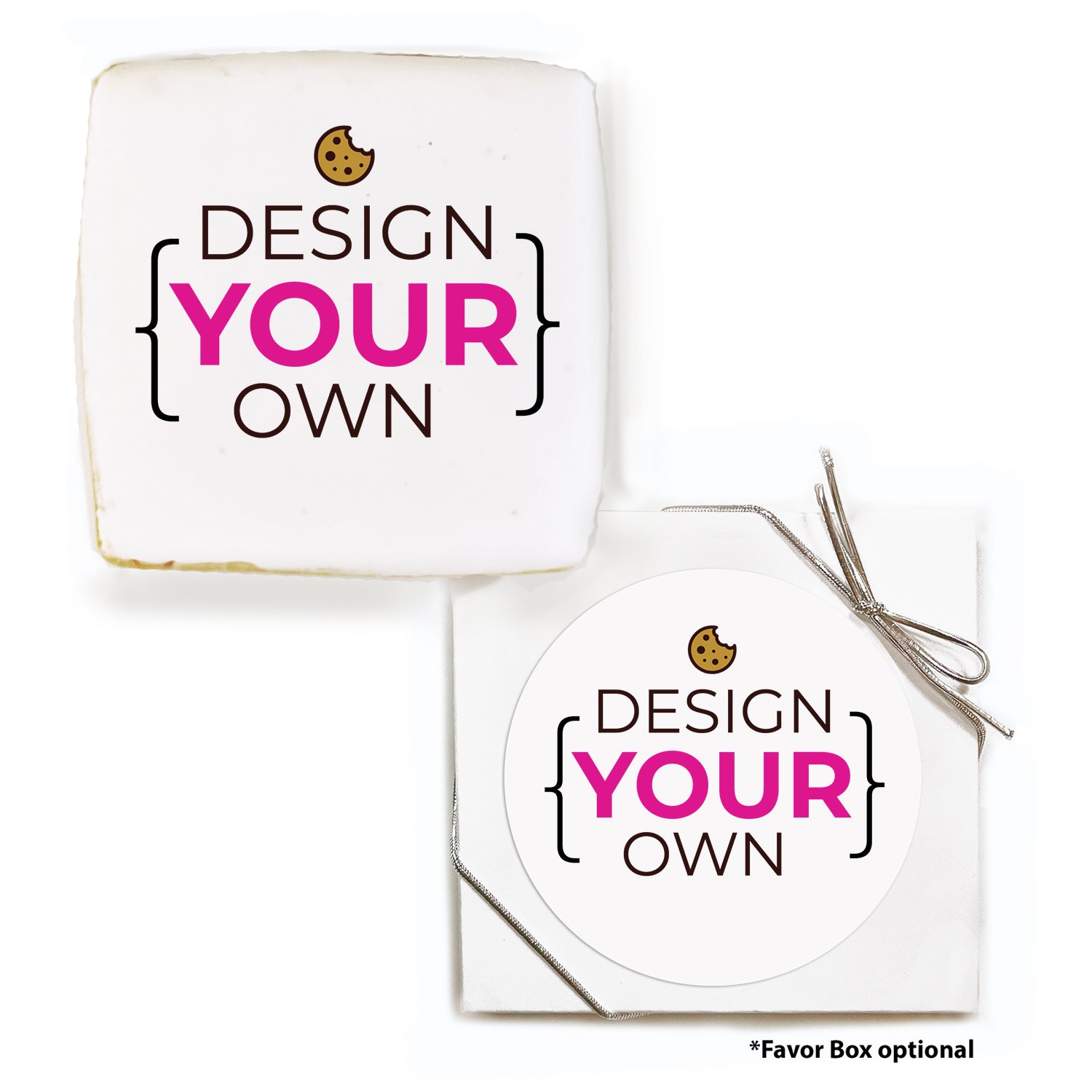 Add Your Own Design - Personalized Direct Print On Square Sugar Cookie