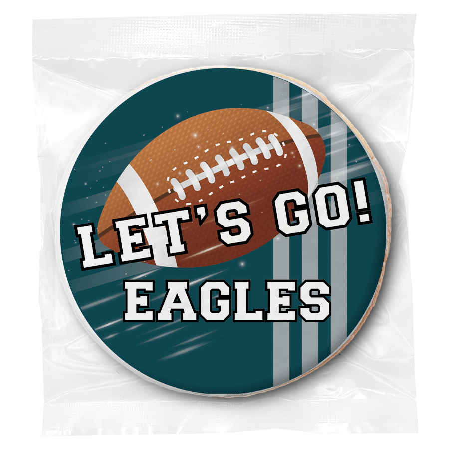 Let's Go! Eagles (Build your own) - Personalized Direct Print On Round Sugar Cookie