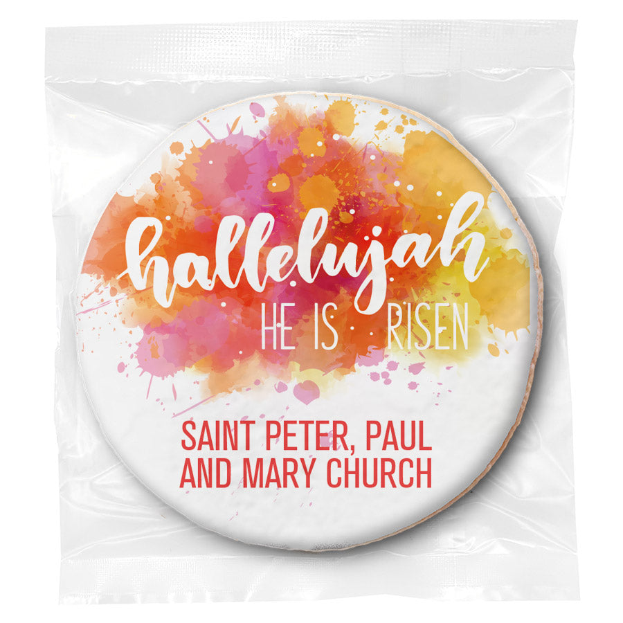 Hallelujah He is Risen - Personalized Direct Print On Round Sugar Cookie