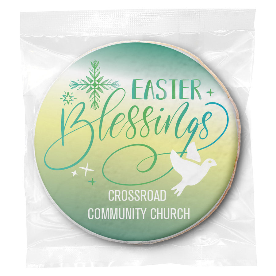 Easter Blessings - Personalized Direct Print On Round Sugar Cookie