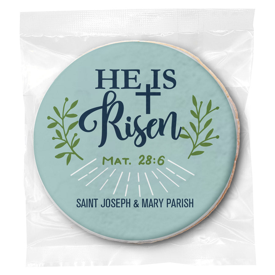 He is Risen - Personalized Direct Print On Round Sugar Cookie