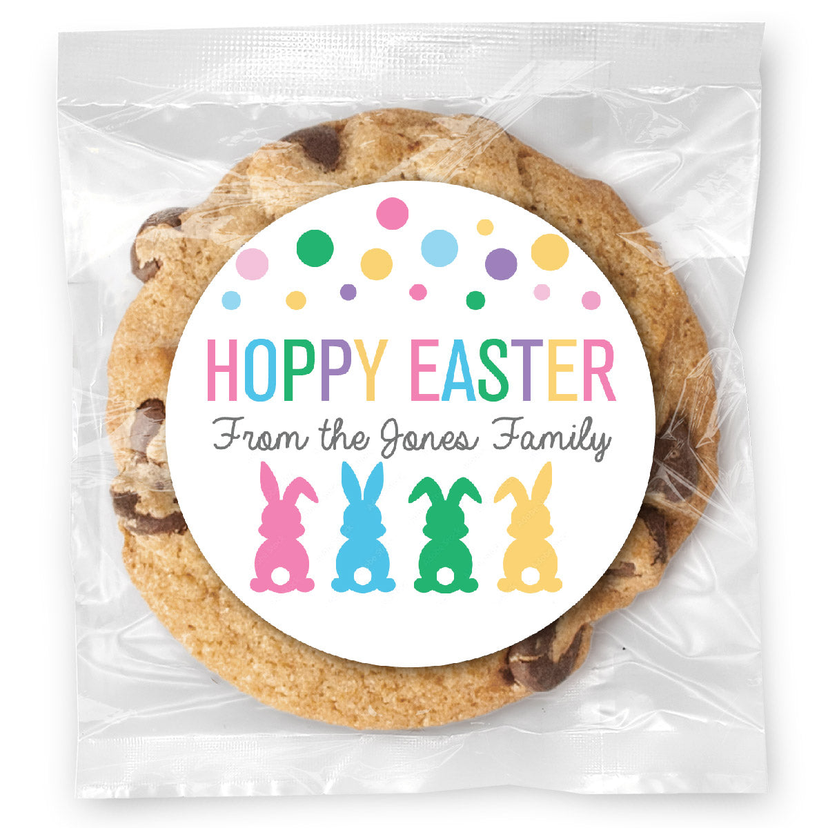 Hoppy Easter - Gourmet Chocolate Chip Or Variety Pack W/ Full Color Personalized Sticker