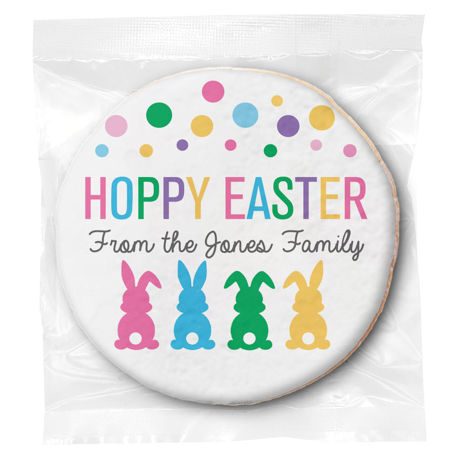 Hoppy Easter - Personalized Direct Print On Round Sugar Cookie