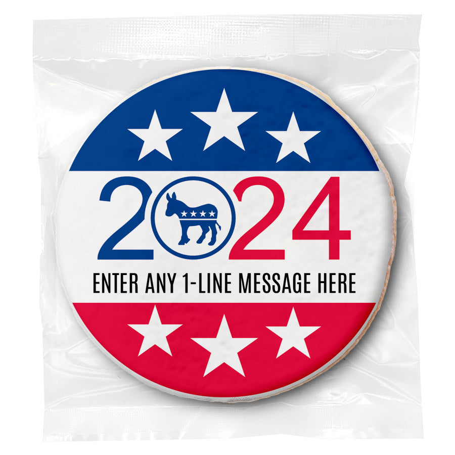 2024 Democratic Message - Personalized Direct Print On Round Sugar Cookie