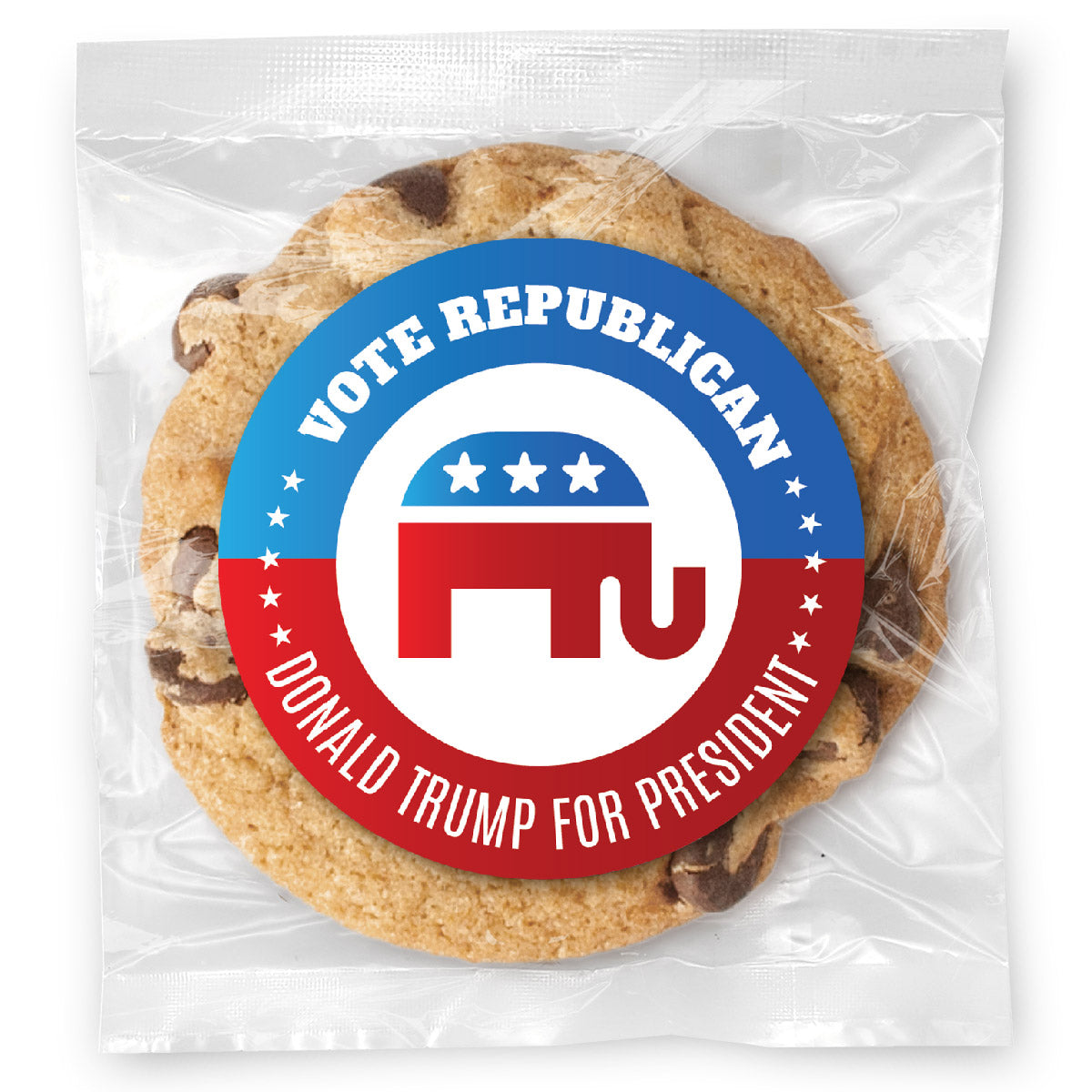 Vote Republican Icon - Gourmet Chocolate Chip Or Variety Pack W/ Full Color Personalized Sticker