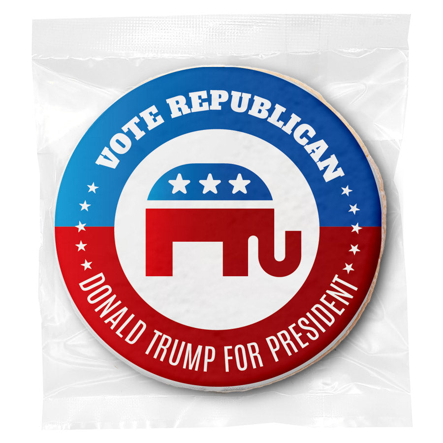 Vote Republican Icon - Personalized Direct Print On Round Sugar Cookie