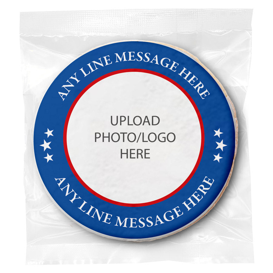 Patriotic 2-line Message & Photo/Logo Upload