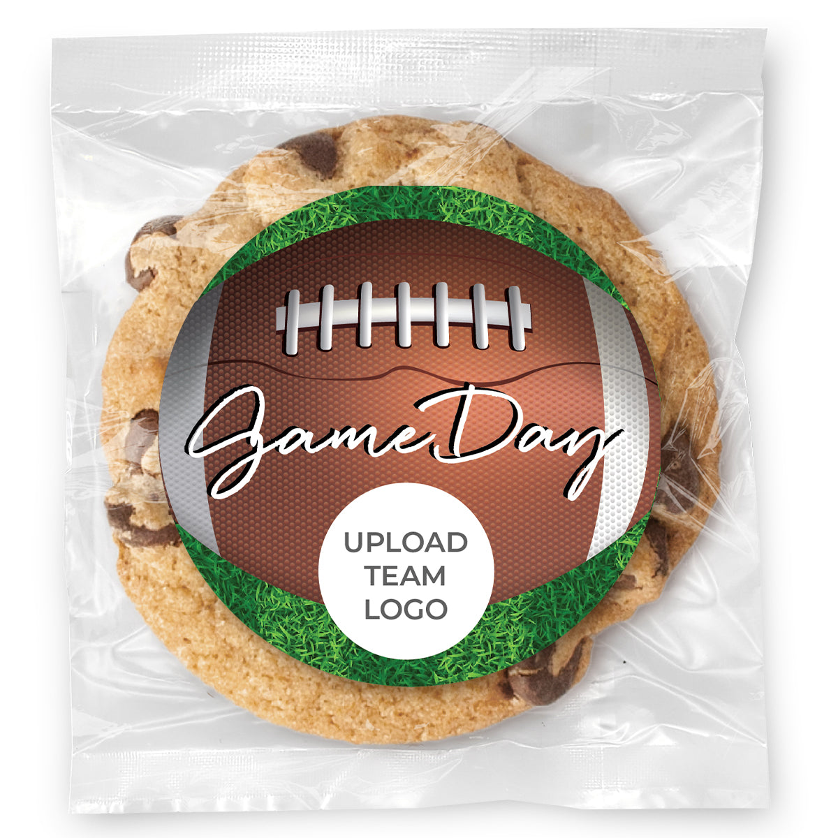Game Day Logo - Gourmet Chocolate Chip Or Variety Pack W/ Full Color Personalized Sticker