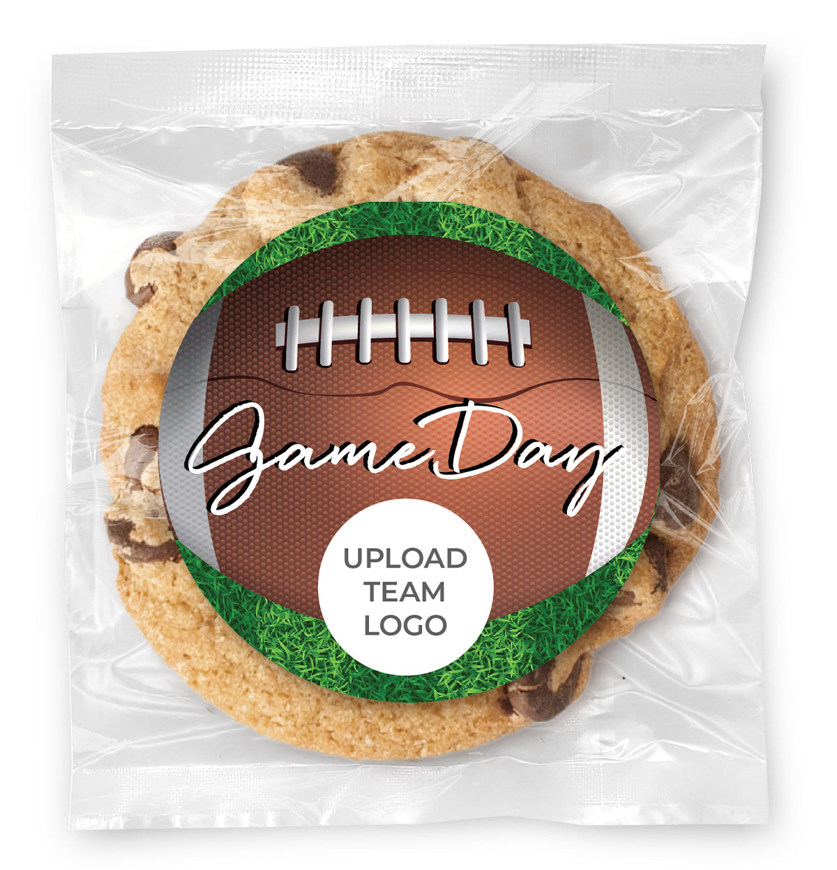 Game Day Logo - Gourmet Chocolate Chip Or Variety Pack W/ Full Color Personalized Sticker