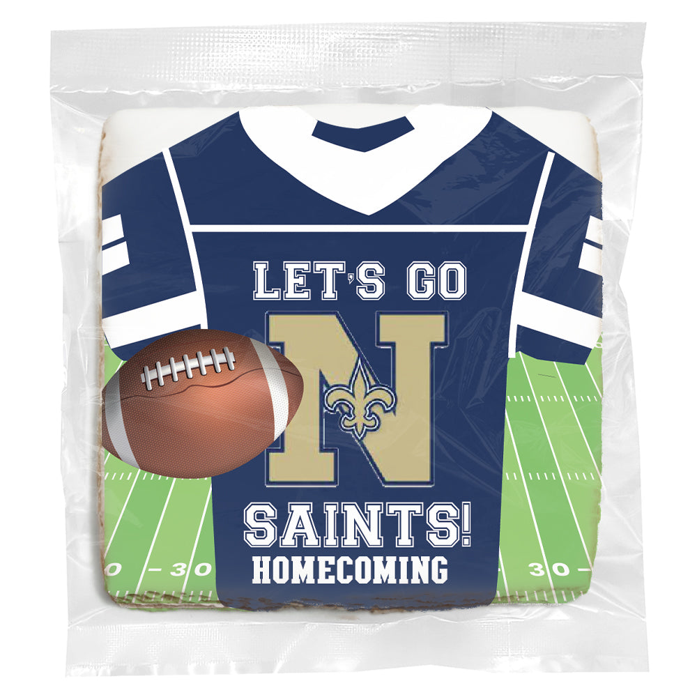 Football Jersey & Logo Upload - Personalized Direct Print On Square Sugar Cookie