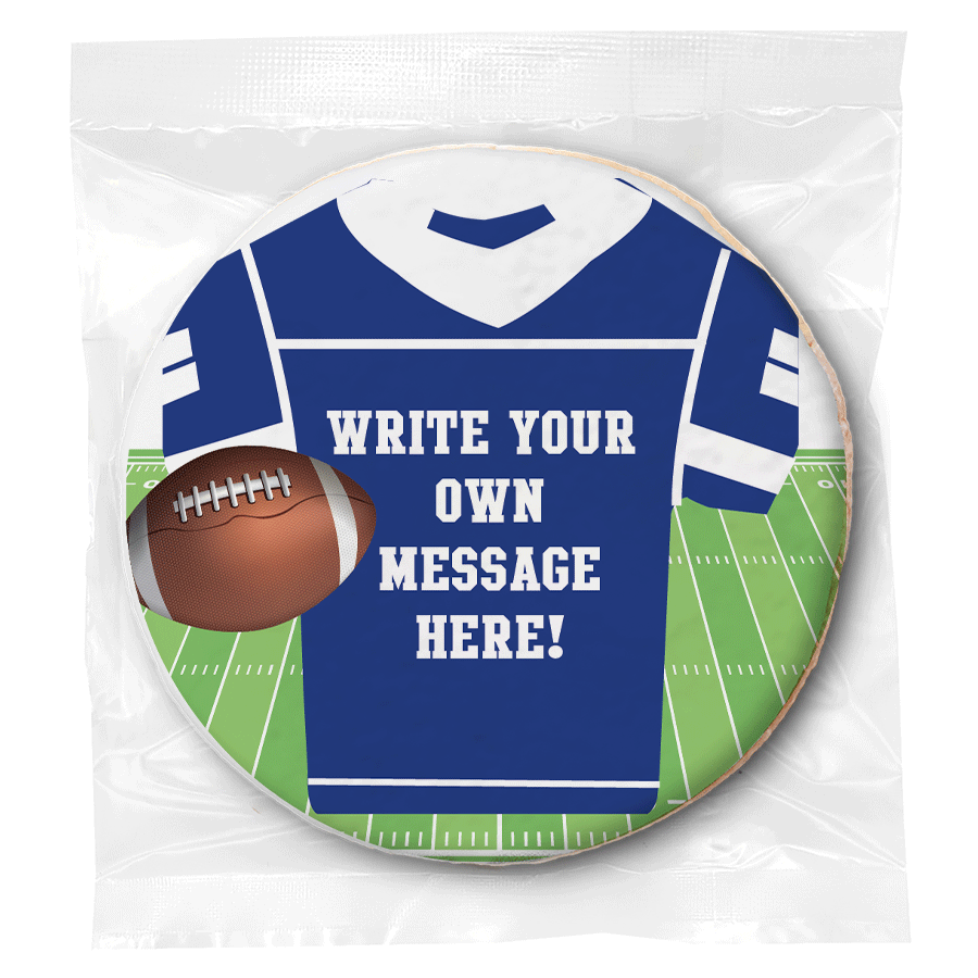 Big Game Write Your Own Jersey & Color - Personalized Direct Print On Round Sugar Cookie