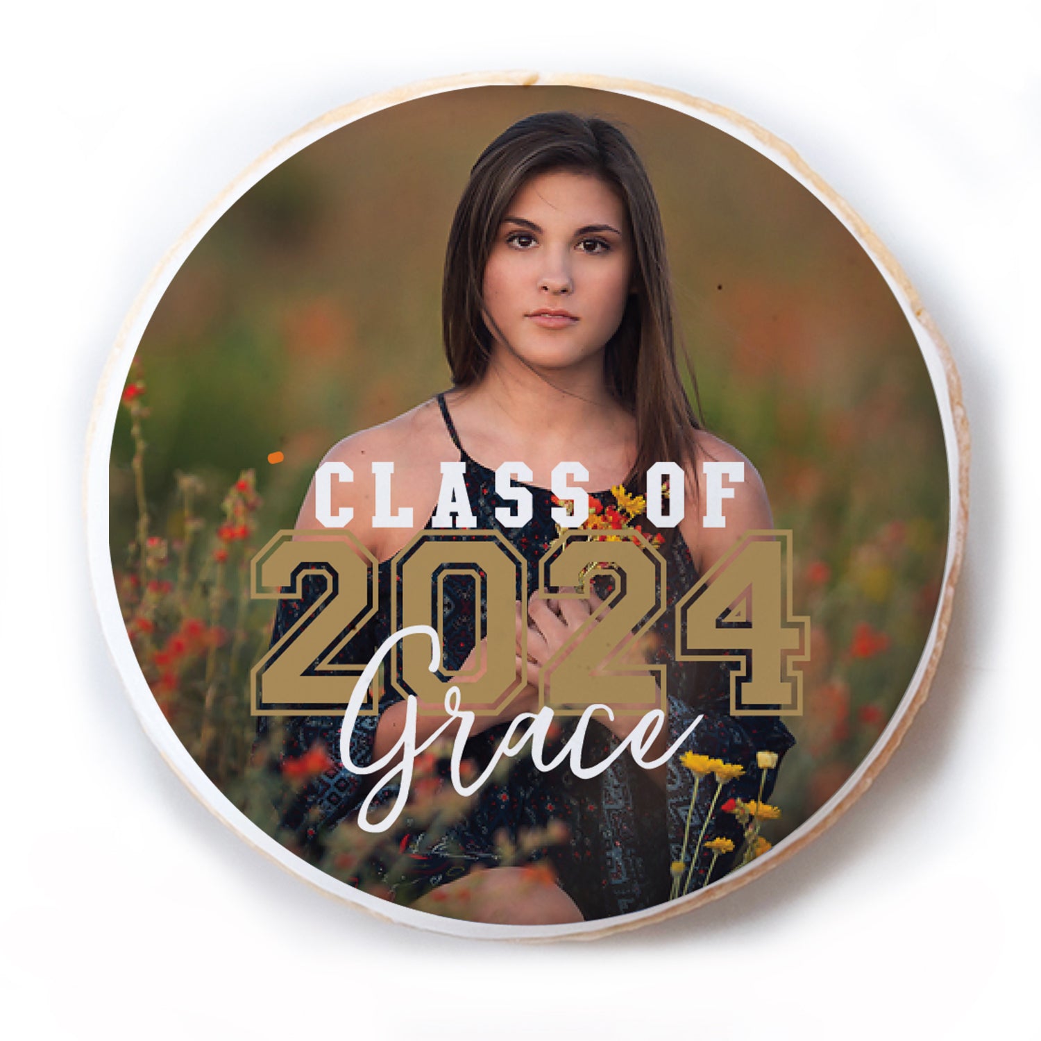 Overlay Photo Grad Cookie - Personalized Direct Print On Round Sugar Cookie