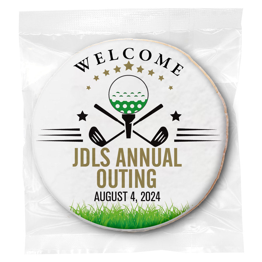 Golf Outing Welcome - Personalized Direct Print On Round Sugar Cookie