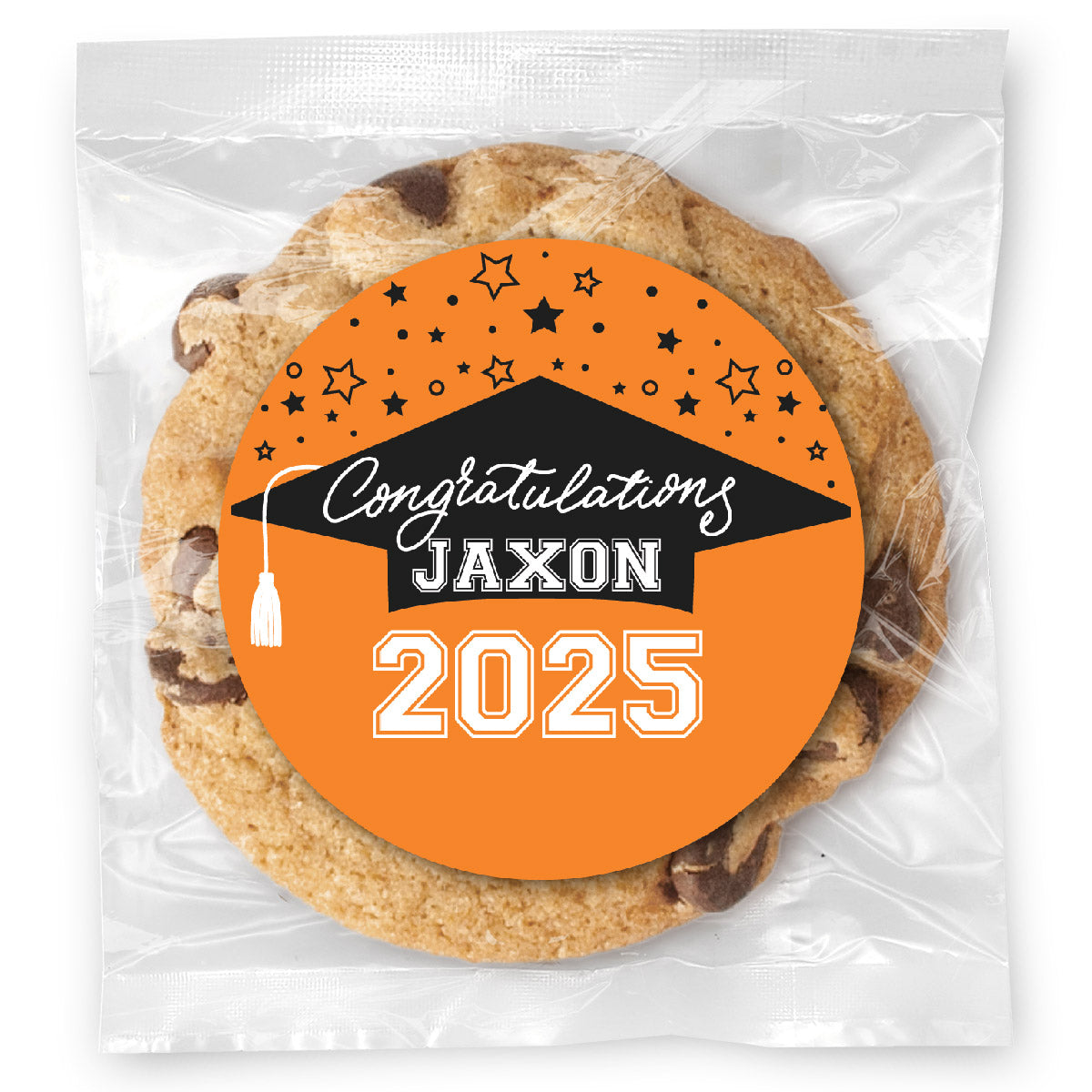 Stars & Cap - Gourmet Chocolate Chip Or Variety Pack W/ Full Color Personalized Sticker