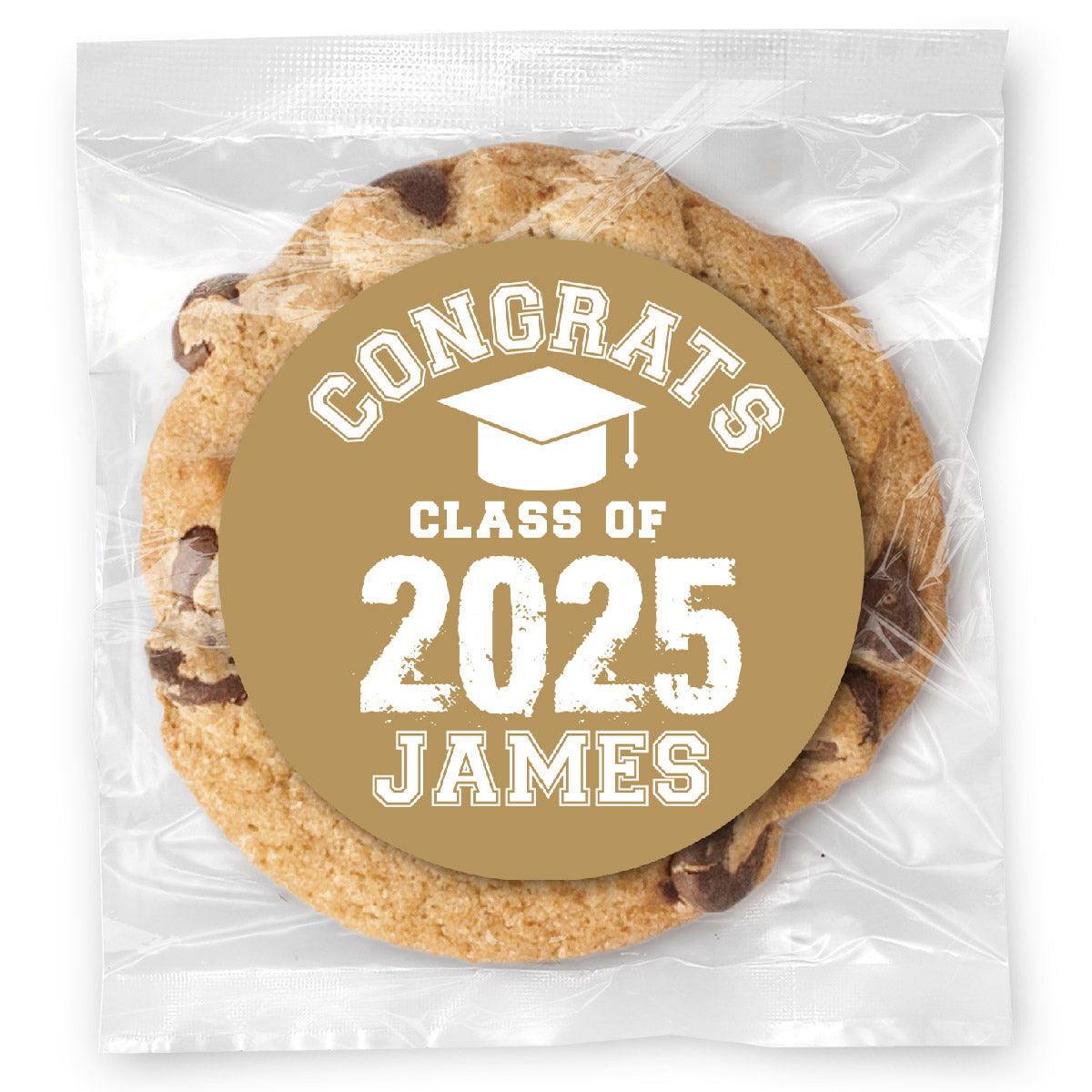 Congrats Class of - Gourmet Chocolate Chip Or Variety Pack W/ Full Color Personalized Sticker