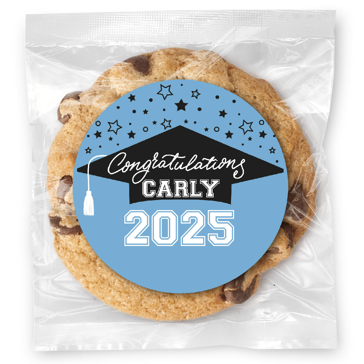Stars & Cap - Gourmet Chocolate Chip Or Variety Pack W/ Full Color Personalized Sticker