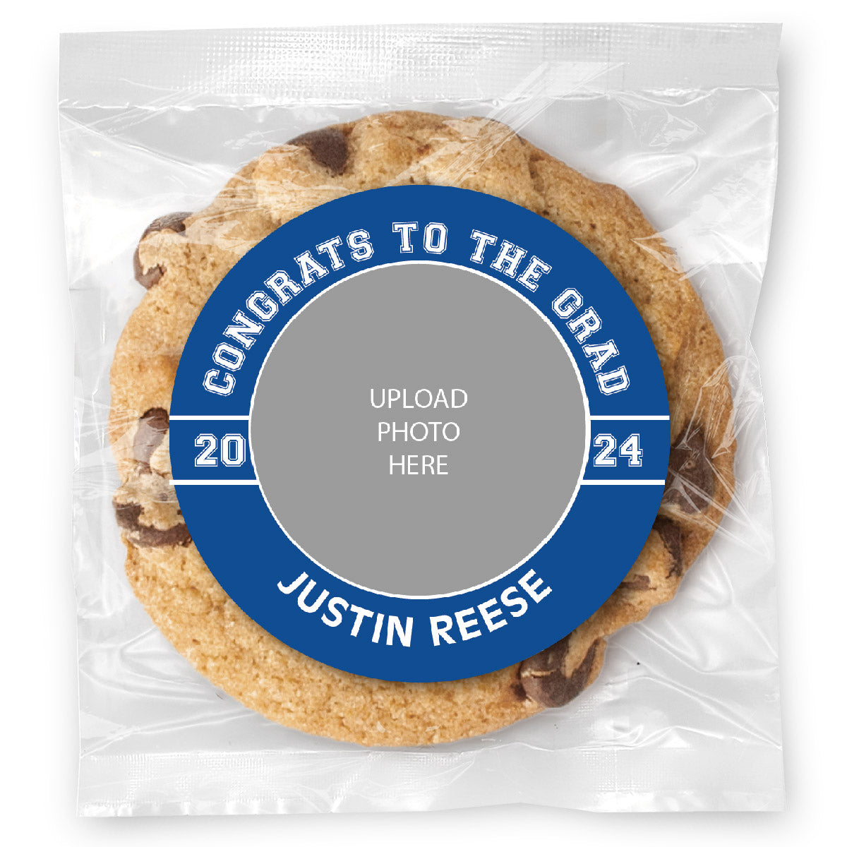 Grad Congrats Photo - Gourmet Chocolate Chip Or Variety Pack W/ Full Color Personalized Sticker