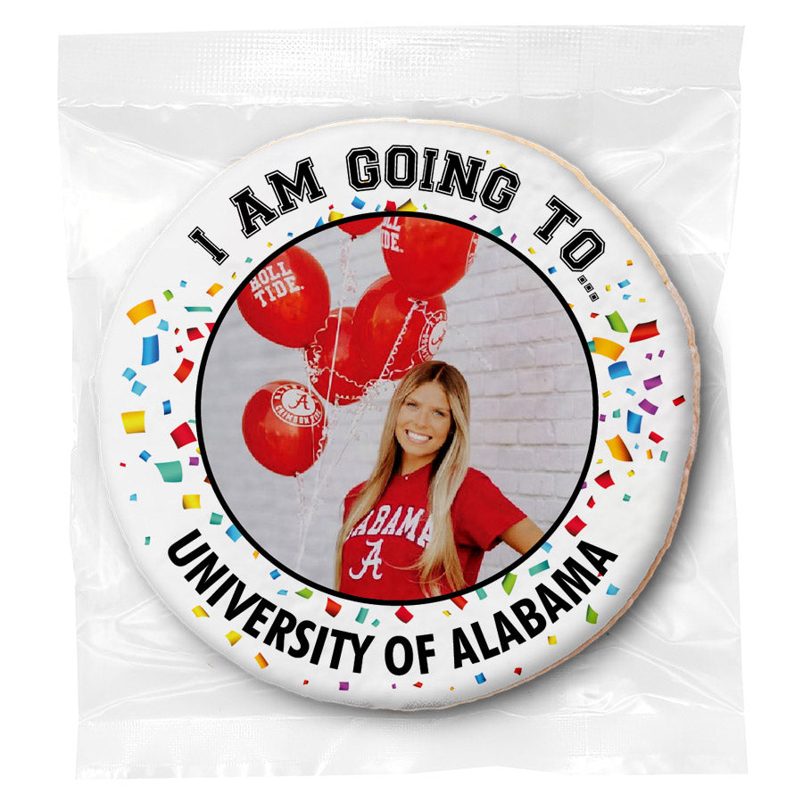 I'm Going To... College Announcement - Personalized Direct Print On Round Sugar Cookie