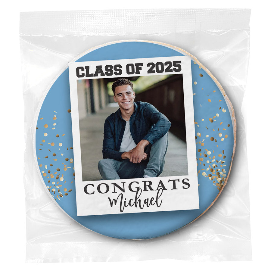 Personalized Graduation Polaroid Photo Upload & Message Cookie