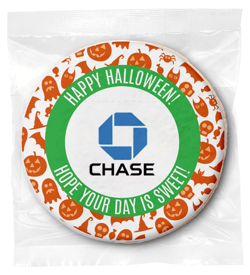 Happy Halloween Logo Upload - Personalized Direct Print On Round Sugar Cookie